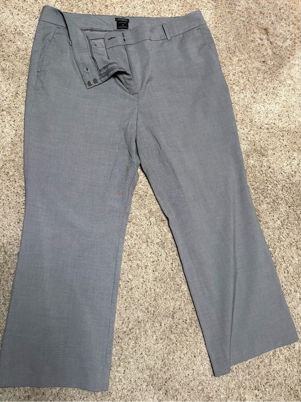 Ann Taylor Women's Gray Wide Leg Dress Pants